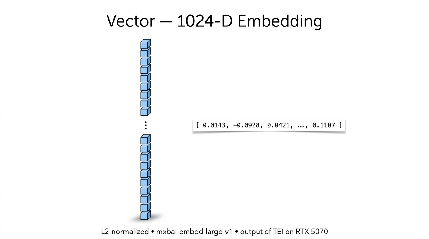 A 1024 dimensional embedding vector representing one CIU.